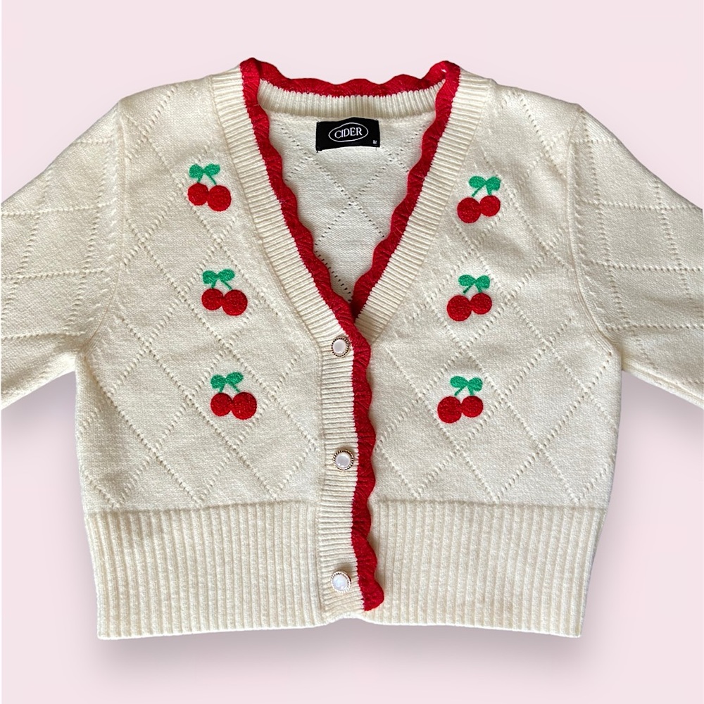 SOLD • cider cherry cardigan